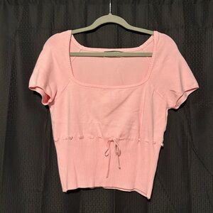 Kimchi Blue X Urban Outfitters Edison Cap Sleeve Sweater Baby Pink Women’s XL